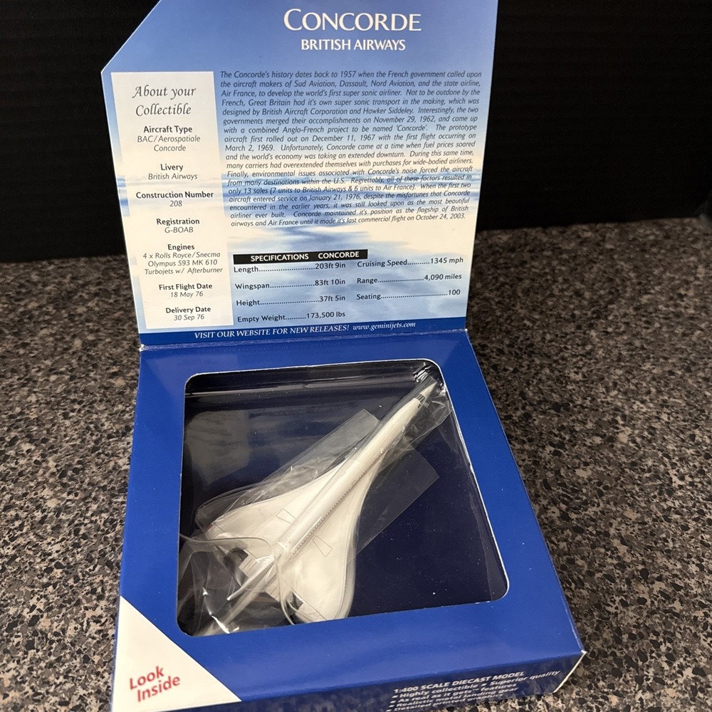 GeminiJets‎ British Airways Concorde G-BOAB 1:400 Diecast Model GJBAW612